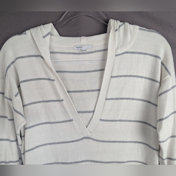 GAP Medium Striped Sweater Hoodie With Pockets Super Condition - Picture 4 of 13